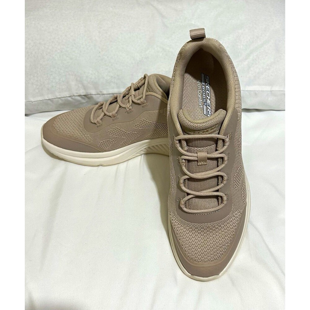 SKECHERS BOBS Arch Comfort Women’s Slip-on Walking Sneaker Size 10 Beige